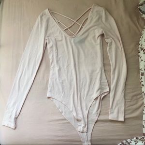 Baby pink forever21 bodysuit